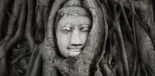 Detail des Wat Mahathat Ayutthaya Thailand