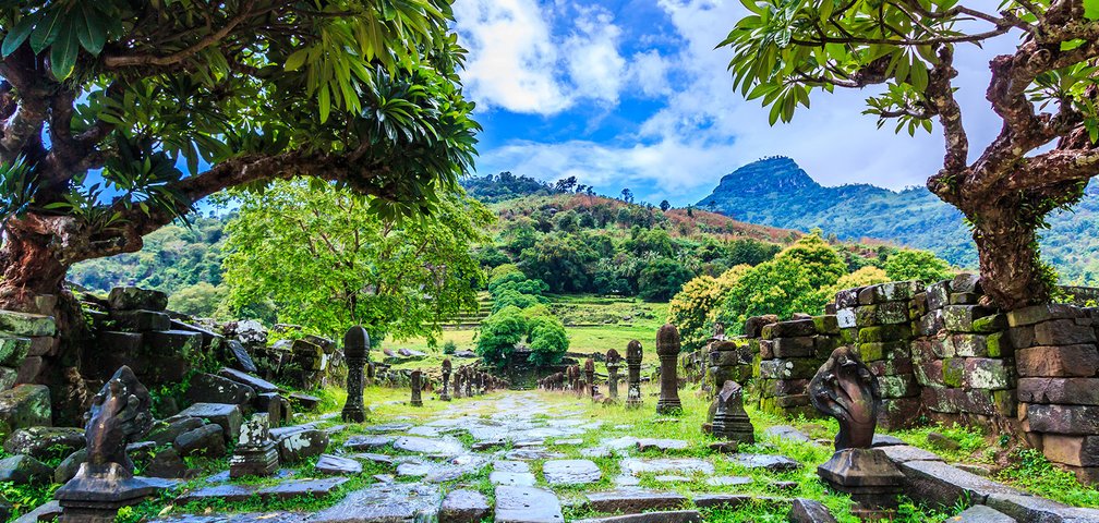 Vat Phou oder Wat Phu UNESCO Weltkulturerbe in Südlaos