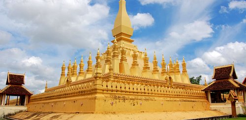 Wat That Luang Vientiane wichtigster buddhistischer Tempel von Laos