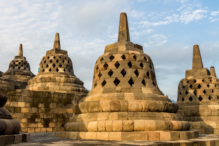 Java Detail von Borobudur größte buddhistische Tempelanlage der Welt