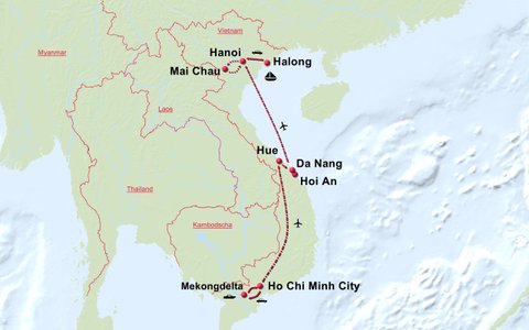 Vietnam Süd bis Nord