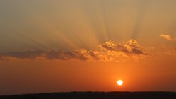 Sonnenuntergang Wüste Wahiba Sands Oman