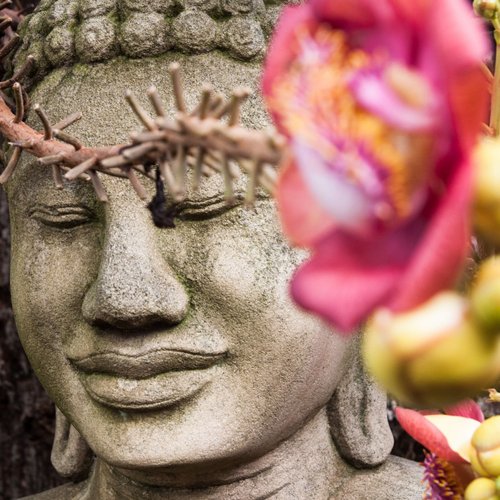 Buddha beim Koenigspalast Phnom Penh Kambodscha