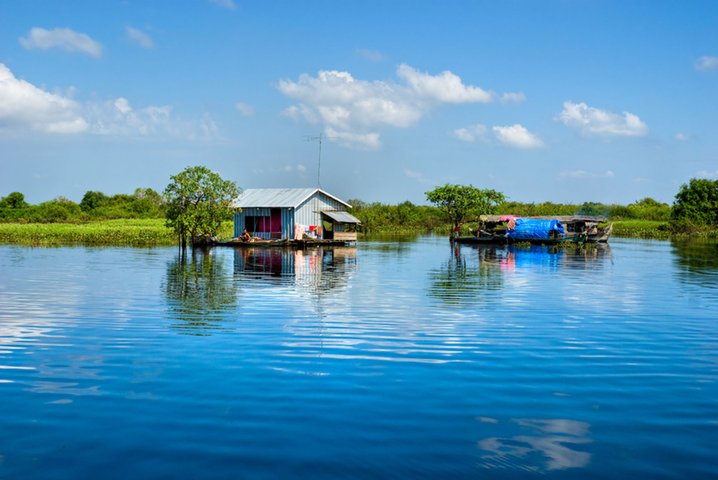 Hausboot am Tonle Sap See Kambodscha