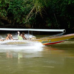 Kanchanburi Longtailboot The Float House Floating Villa