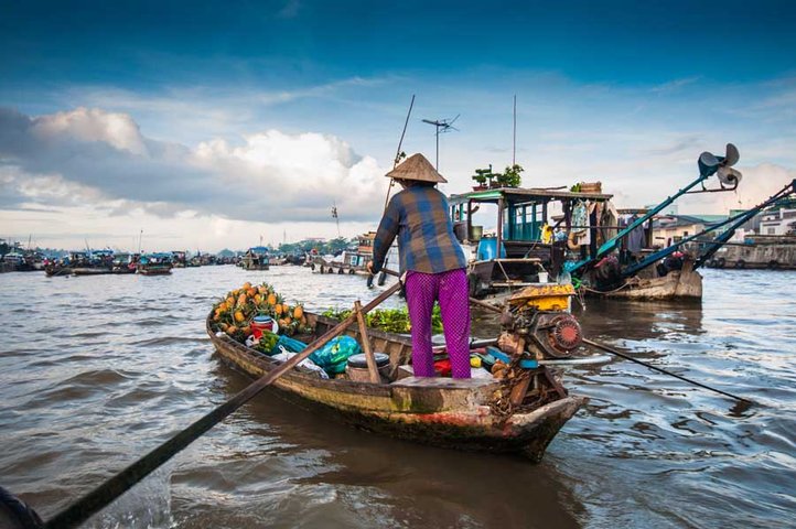 Cai Rang Schwimmender Markt Can Tho Vietnam